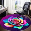 1pc Rainbow Rose Print Chair Carpet for Office, Non-slip, Soft and Durable Office Rug, Perfect for Office yy260131059