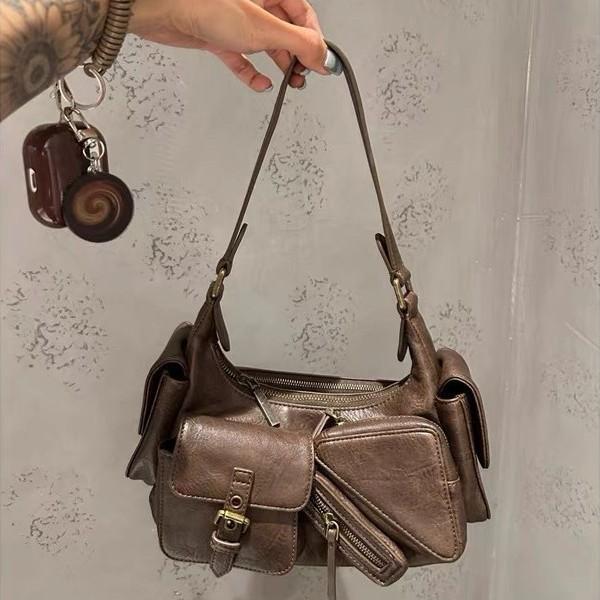 

Новая американская ретро-локомотивная сумка через плечо под мышку, нишевый дизайн, милая, крутая, средневековая, портативная, мессенджер