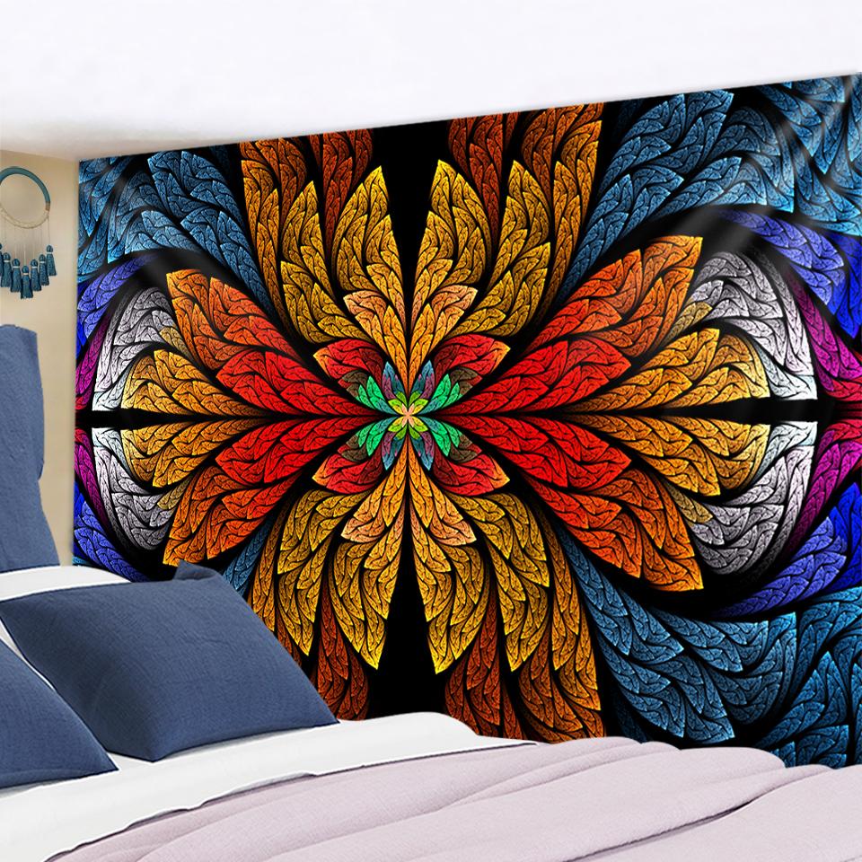 Wall Hanging Tissu Boheme Mandala Tapestry 3D Jade Home Decor Living Room Background Wall Carpet Cloth Hippie Blanket
