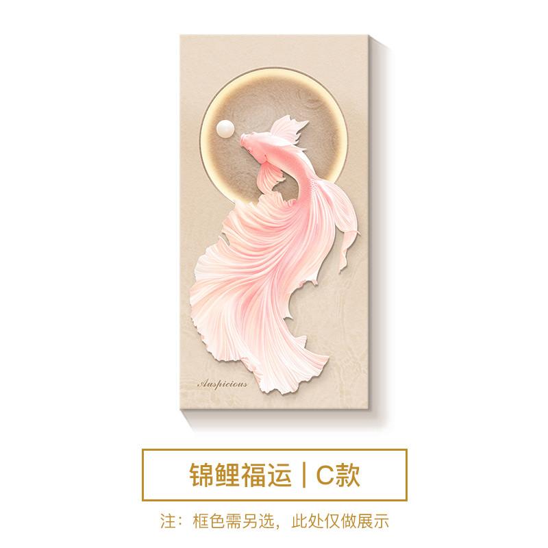 

Декоративная живопись в конце коридора фреска высокое чувство трехмерный рельеф живопись из песчаника кои подвесная картина 40X80CM