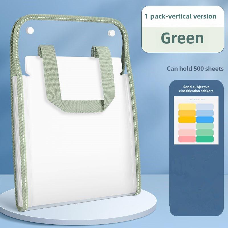 Large Capacity Multi-Layer Transparent A4 Accordion Folder for Documents and Books