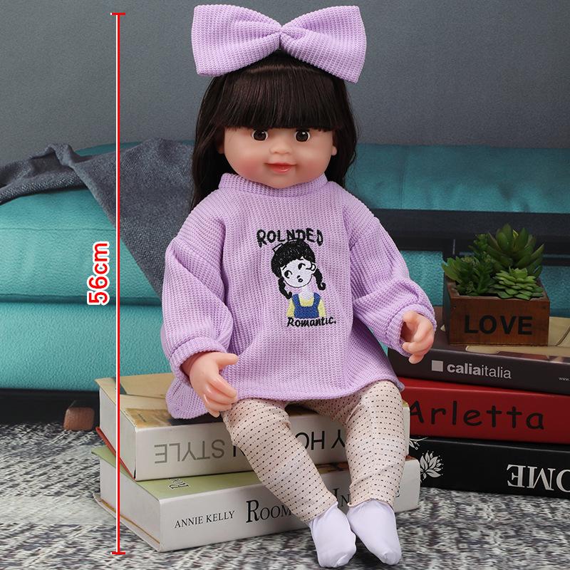 56cm Reborn Simulation Barbie Baby Doll Gift Set - Soft Gel Toy for Girls