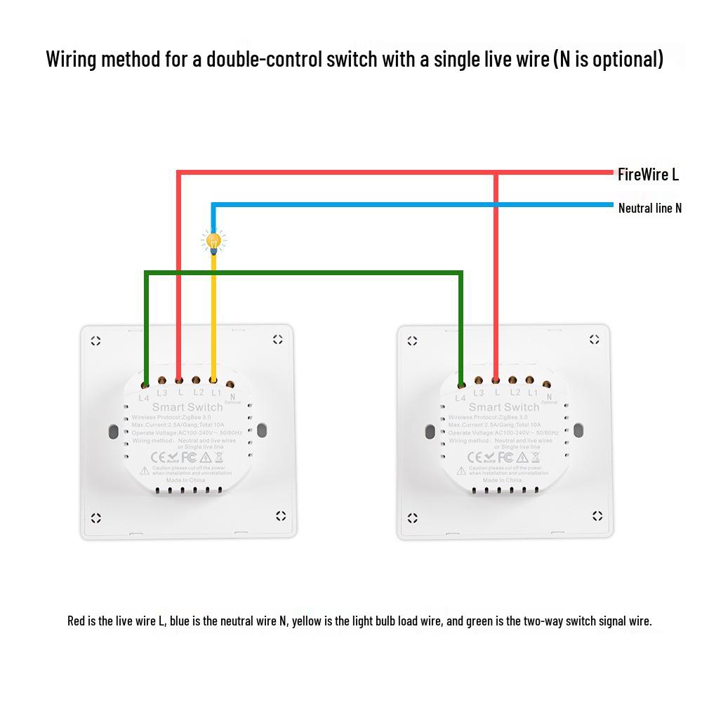 Graffiti Zigbee Smart Switch: Universal Single Live/Neutral 86-Type Button with Magnetic Holding Relay for All-Room European/British Use.