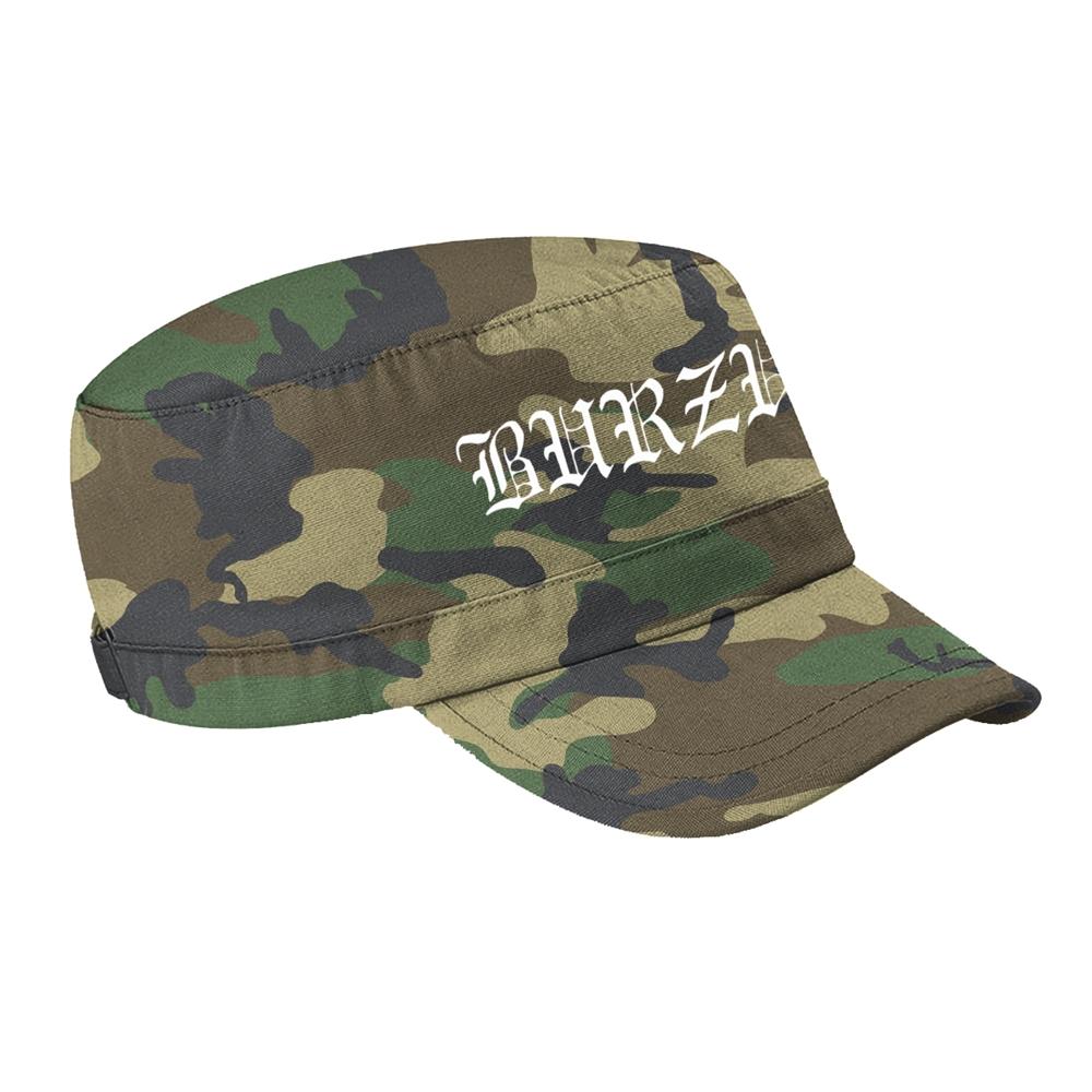 Cappellino con logo Burzum mimetico One Size verde