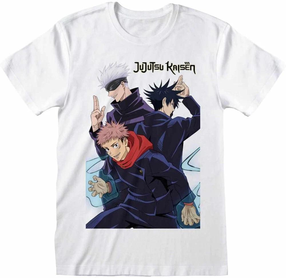 

American Retro Ujutsu Kaisen-Trio Neutral T-shirt White Men s T-shirt Summer New Retro Fashion Men s and Women s Streetwear 4XL