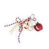 Miu Style Bag Charm: Apple Pendant Keychain & Multifunctional Lanyard Accessories for Couples