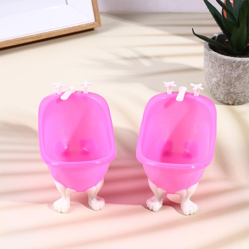 Dollhouse Miniature Furniture Mini Bathtub Tub Model Toy Simulation Bathroom Accessories Kids Pretend Doll House Decor Toy