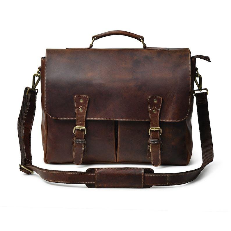 Leather Messenger Bag|Gifts For Men|Leather Laptop Bag|Crossbody Bag Men|Travel Bag|Leather Satchel Bag For Husband