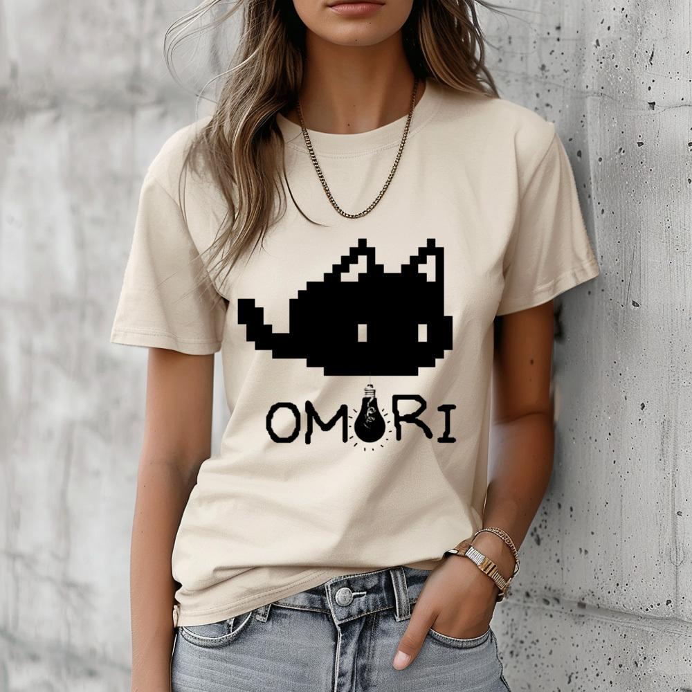 Omori Tshirt Teen Retro Psychedelic 2000s Women Breathable Harajuku  Tshirt Kawaii Gothic Comfortable Vintage 2000s Aesthetic