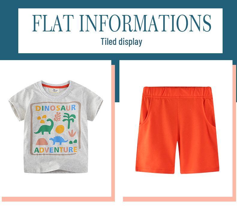 Kids' Summer Short Sleeve Two-Piece Set: Toddler Boys' Shorts and Tee Outfit