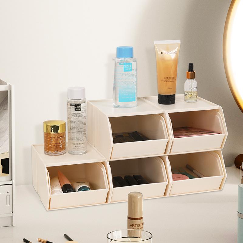 Drawer-style Stackable Desktop Storage Box for Office Supplies, Tea, Snacks, Multi-functional Organizing Storage Box