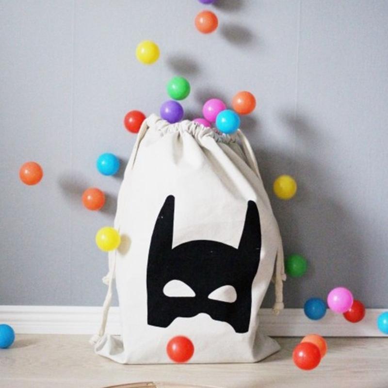 Portable Kids Room Cloth Organizers Bag Sturdy Canvas Materials Toy Storage Solution