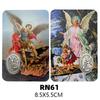 Heiligenbild mit eingebautem Anhänger, Katholischer Charakter Reversibler Anhängerkarte DIY-Zubehör Großartiges katholisches Geschenk Sammelbare Gedenkkarte