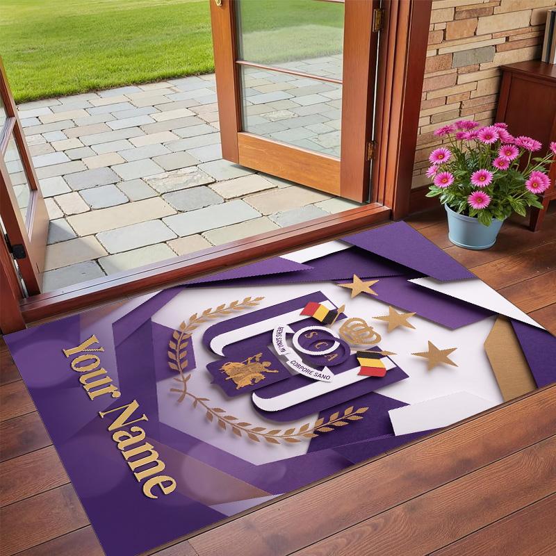 Crystal Velvet Rug Custom Name Text, Soft Non Slip Floor Mat Home DecorAnderlecht FC