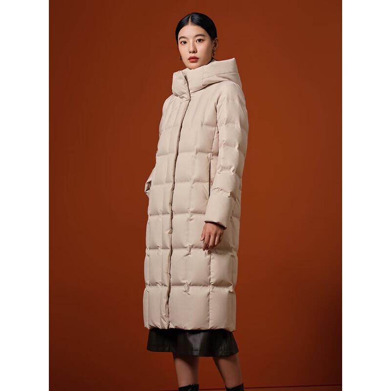 Tanboer Women's Long Hooded Goose Down Jacket