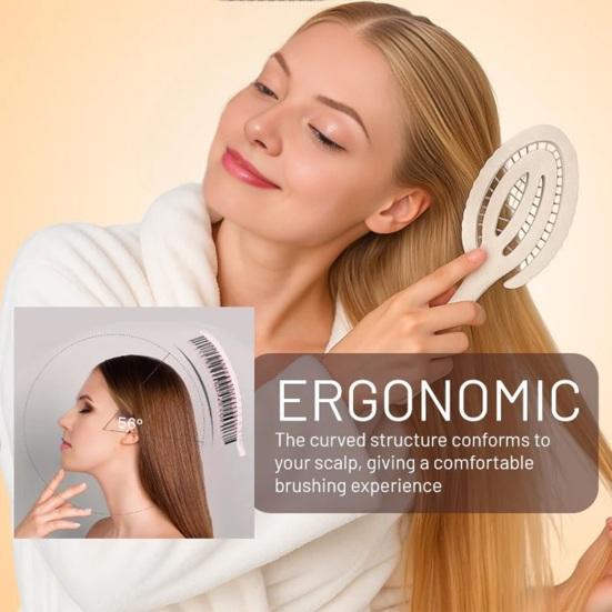 Жіноча щітка для розплутування волосся Антистатична Масаж голови Вентильована Гребінець для хвилястого прямого вологого сухого волосся Об'ємна Щітка для укладання Гребінець для тонування волосся