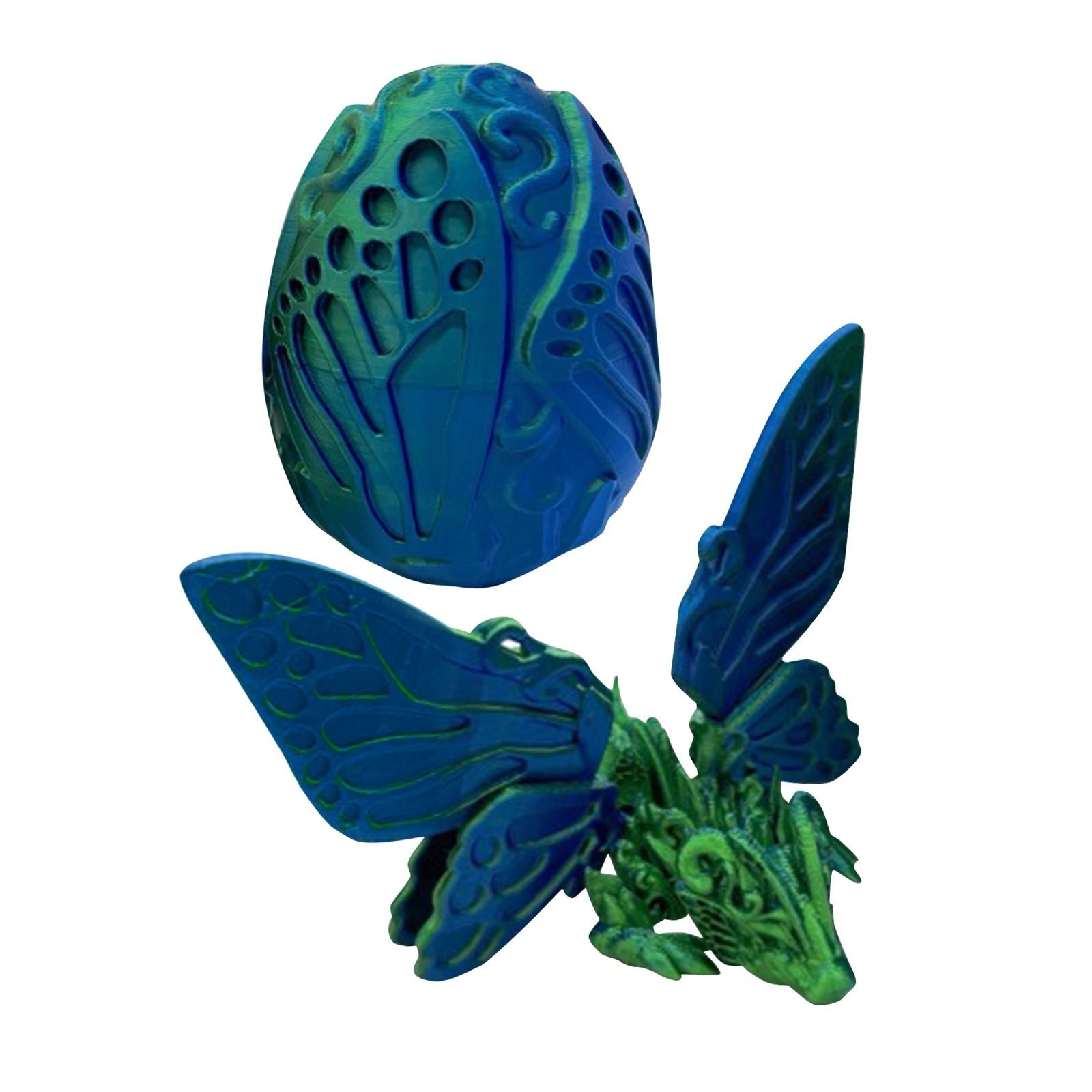 

Костюм дракона, напечатанный на 3D-принтере Яйцо дракона с шарнирным драконом внутри Игрушка дракона из кристалла Игрушки для взрослых и детей Таинственный дракон One Size