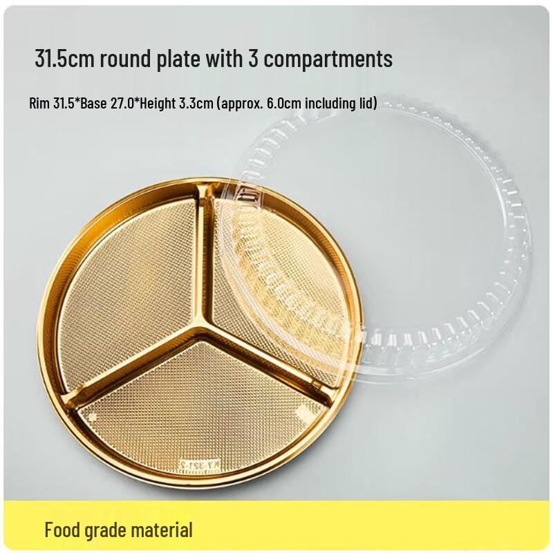 Sheng Bi Lai Golden Divided Fruit Takeout Container