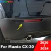 Rear Fog Light Lamp Cover Trim For Mazda CX30 CX-30     2024 Carbon Tail Foglights Bezel Trims Car Accessories