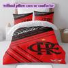 Flamengo Football Soccer Pattern Bedding,Quilt Set Quilt Cover Pillowcase Home Birthday Gift (1*duvet Cover+2*pillowcase,without Core)