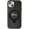 Guess Guhmp13Mhrsgsk Iphone 13 / 14 / 15 6.1 Czarny/Black Hardcase Ring Stand Script Glitter Magsafe