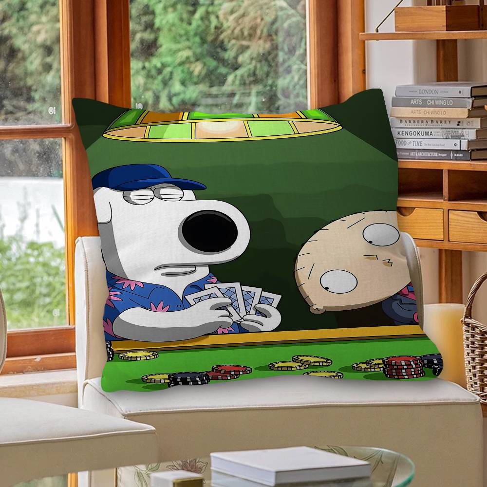 

Classic spoof anime G-guy F-family Decorative Room Aesthetics Pillow Case Home Decor Bedroom Sofa Bed Couch Pillow Cover 45x45 12x12Inch