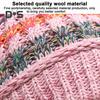 3Pcs/Set Knitting Hat Scarf Set Thickened Plush Lining Furry Ball Decor Beanie Hat Neck Warmer Detachable Face Guard Set