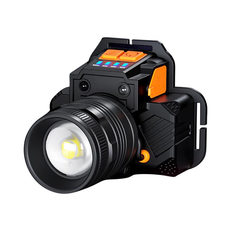Outdoor Strong Light USB Rechargeable Sensor Zoom Headlamp