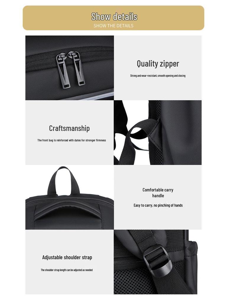 Large-Capacity Men's Backpack, High-End Women's Travel Backpack, Trendy Commuter Schoolbag, Waterproof Laptop Bag