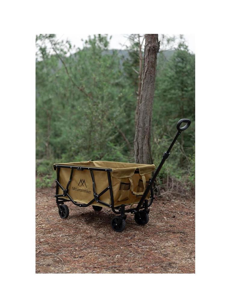 ShanZhiKe Double-Layer Portable Folding Camp Stroller - Outdoor Hand Pull Cart for Picnic and Stall Use