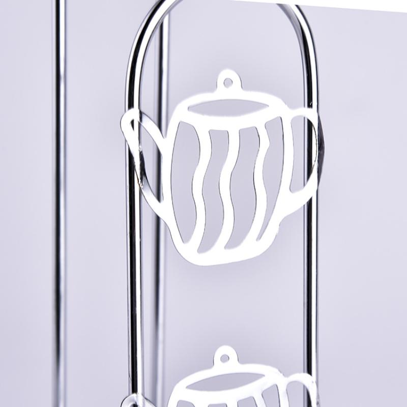 Portasciugamani di Carta in Ferro Stand Dispenser Moderno Minimalista da Banco per Cucina Tavolo da Pranzo Elegante Finitura Nera Argento
