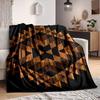 1Pc Geometric Wooden Blanket Soft And Comfortable Casual Warm Camping Travel Christmas Halloween Xmas Gift M928263