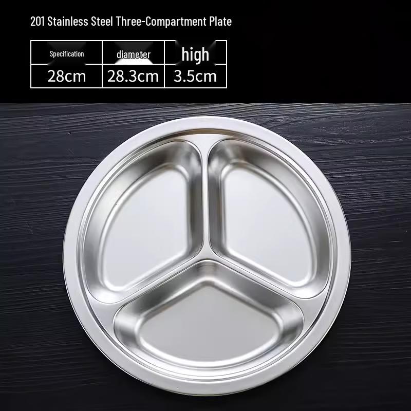 Stainless Steel Divided Canteen Plate
