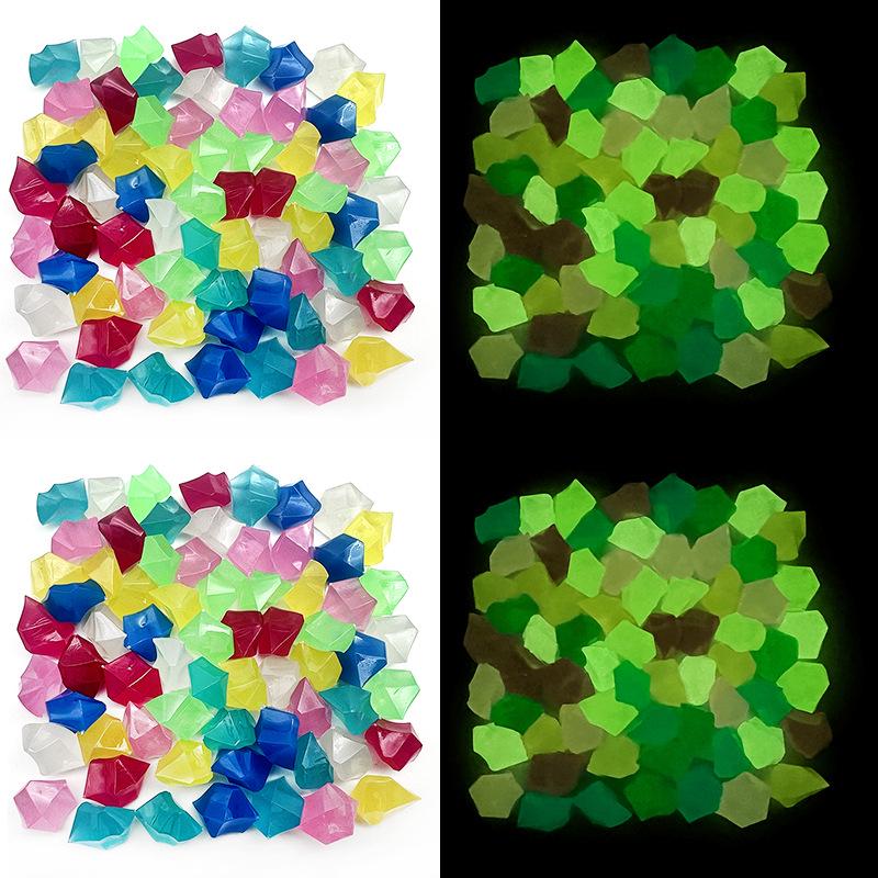 Colorful Luminous Plastic Stones: Children's Gemstone Digging Game & Fish Tank Decoration