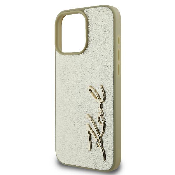 Karl Lagerfeld Klhcp16Lpfmfbkmd Iphone16 Pro 6.3 Złoty/Gold Hardcase Metal Signature