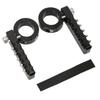 Adjustable Highway Foot Pegs CNC Aluminum Footrests with Stainless Steel Teeth Clamps for Motorcycle