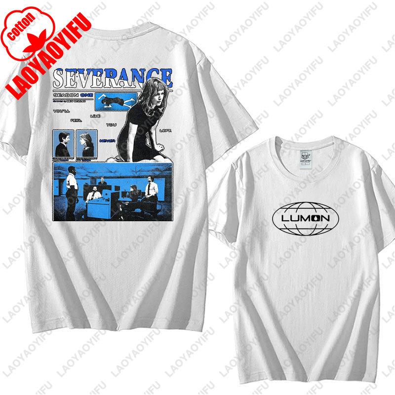 Vintage Lumon Macrodata Refinement Severance Tees Retro Severance TV Show Cotton Tshirt Summer Retro Trend Cool Unisex T Shirts