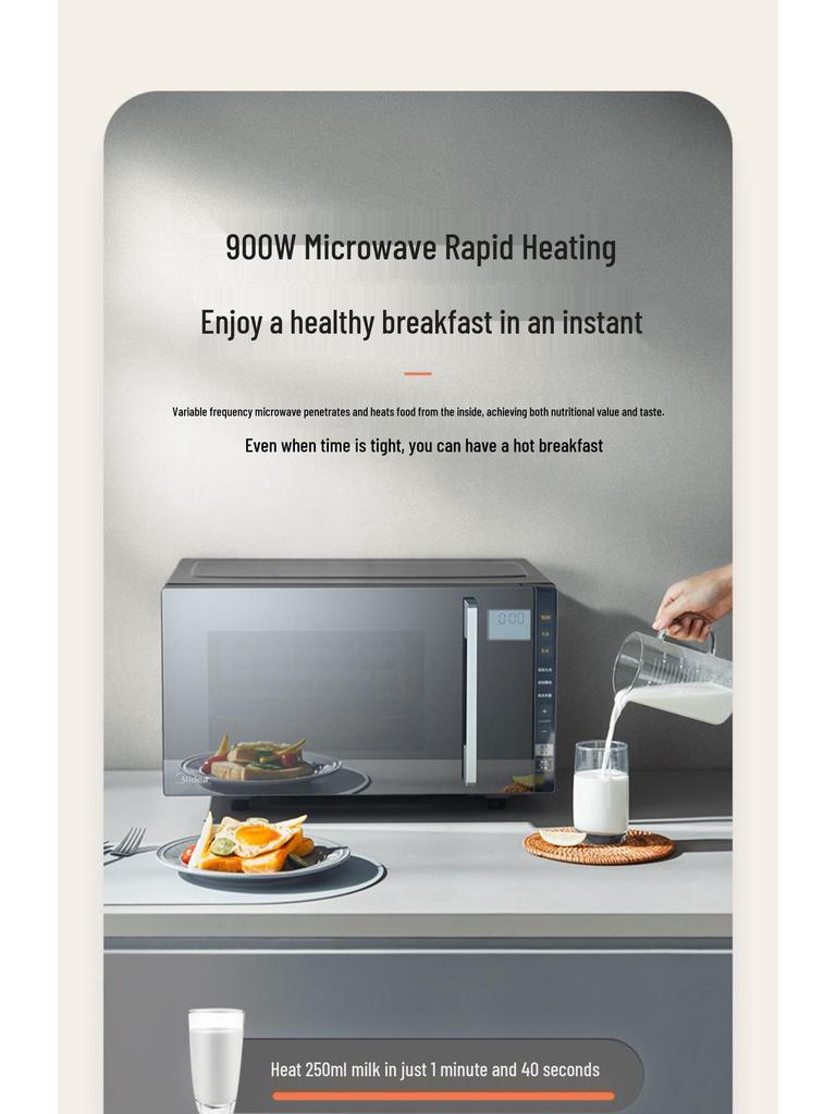 Midea PC23M8 Inverter Microwave and Oven Combo Black Flat Panel