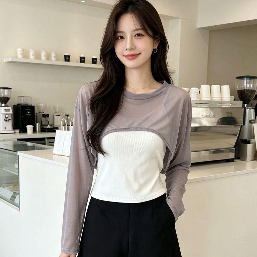 Casual Sun Protection Cover Up Short Arm Sleeve Cover Skin Friendly Mesh Shrug Top Dress Layering