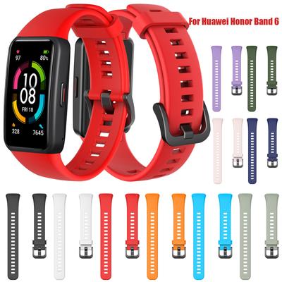 Bracelet de remplacement en Silicone pour Honor Band 6, couleur unie