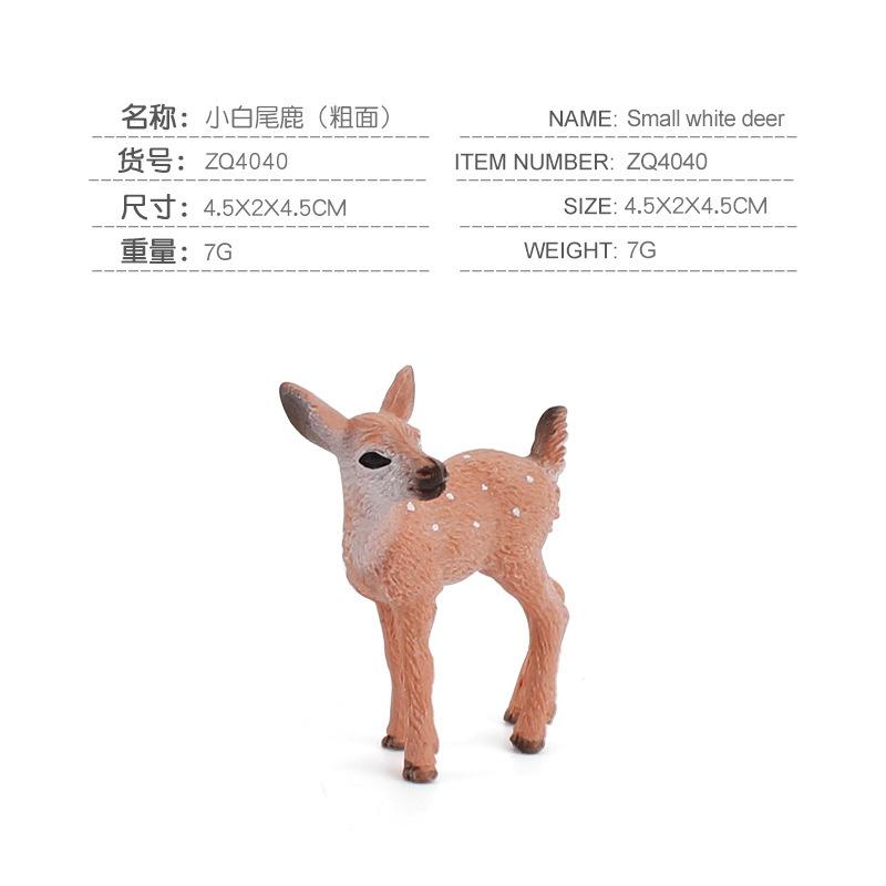 Children'S Cognitive Forest Series Animal Model, Simulated White-Tailed Deer 6-Piece Christmas Ornament Toy