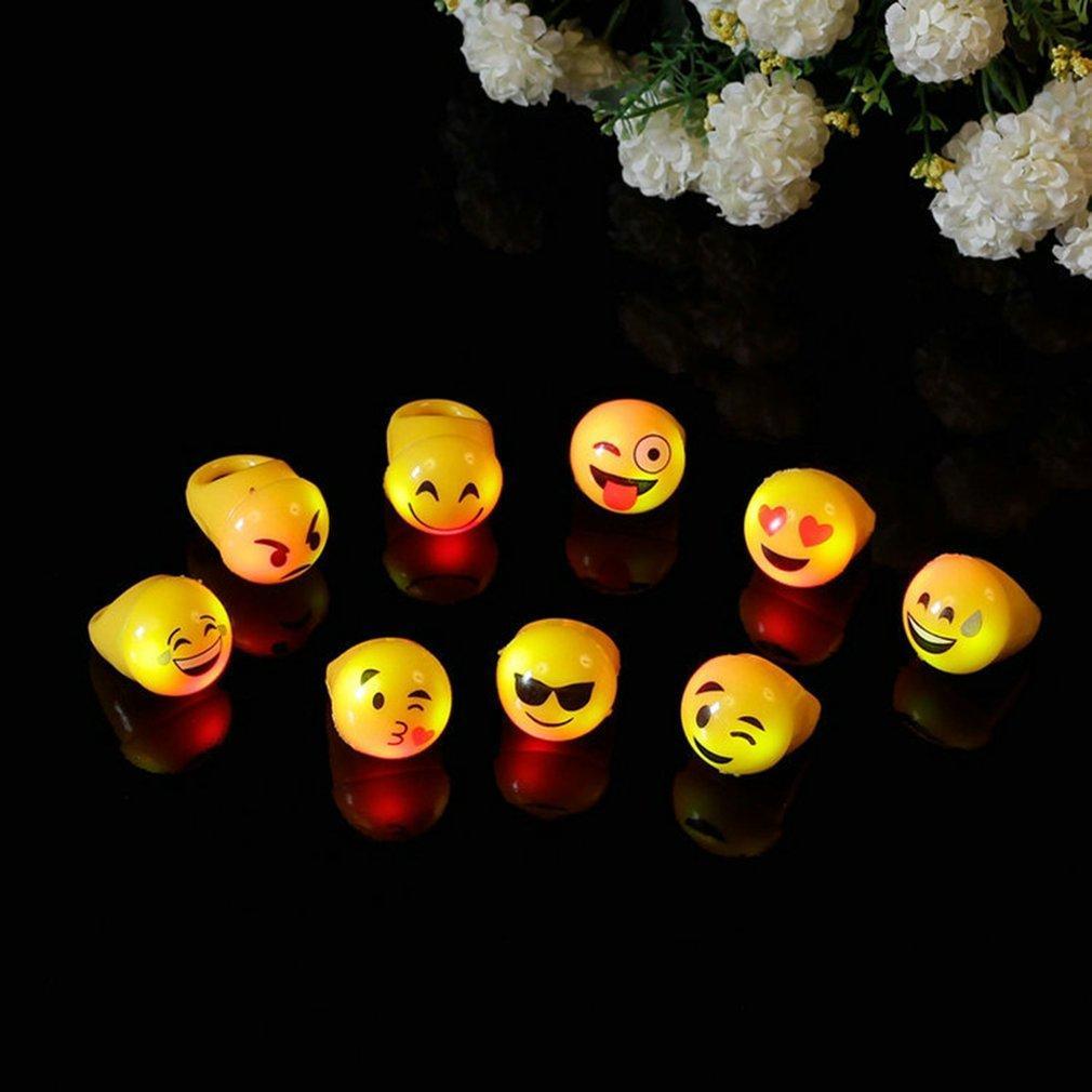 Unbranded 12 LED LIGHT UP FLASHING EMOJI RINGS EMOTICON JELLY RING PARTY BAG FILLERS NA SG_B01MTJAUVQ_US Unbranded 12 LED LIGHT UP FLASHING EMOJI RINGS EMOTICON JELLY RING PARTY BAG FILLERS NA SG_B01MTJAUVQ_US