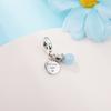 Fits Europe Bracelet 925 Sterling Silver Glow-in-the-dark Lightbulb Double Dangle Charm Beads for Women DIY Jewelry Making