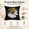 Modern Daisy Flower Peach Skin Pillow Cover 2D Flat Printed Cushion Case For Living Room Sofa Bedroom Home Decor 45X45Cm New