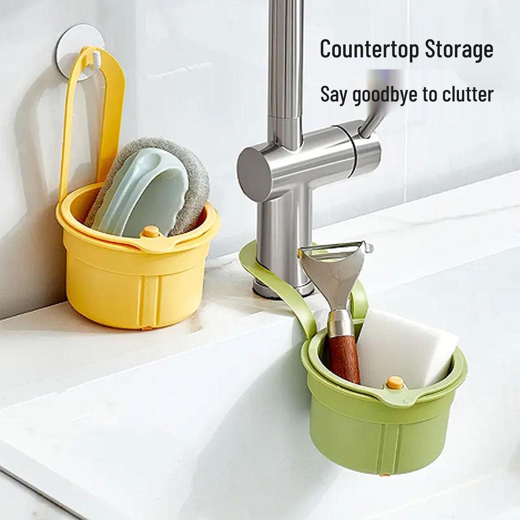 Hanging Kitchen Sink Drain Basket for Food Residue & Fruit Washing
