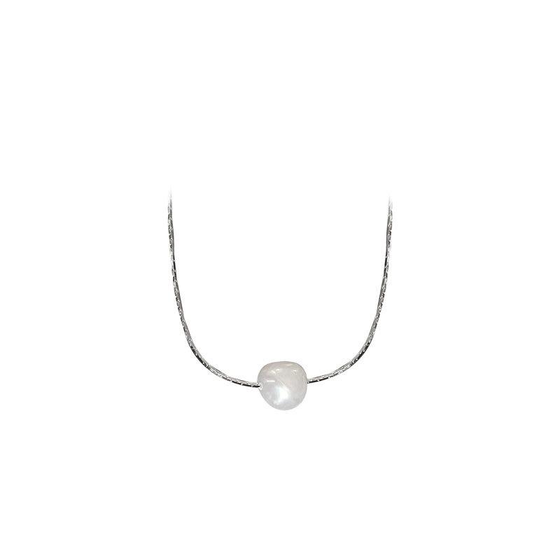 Simple Design Pearl Necklace Temperament French Retro Hong Kong Style Decoration Fashionable Sweet Trendy