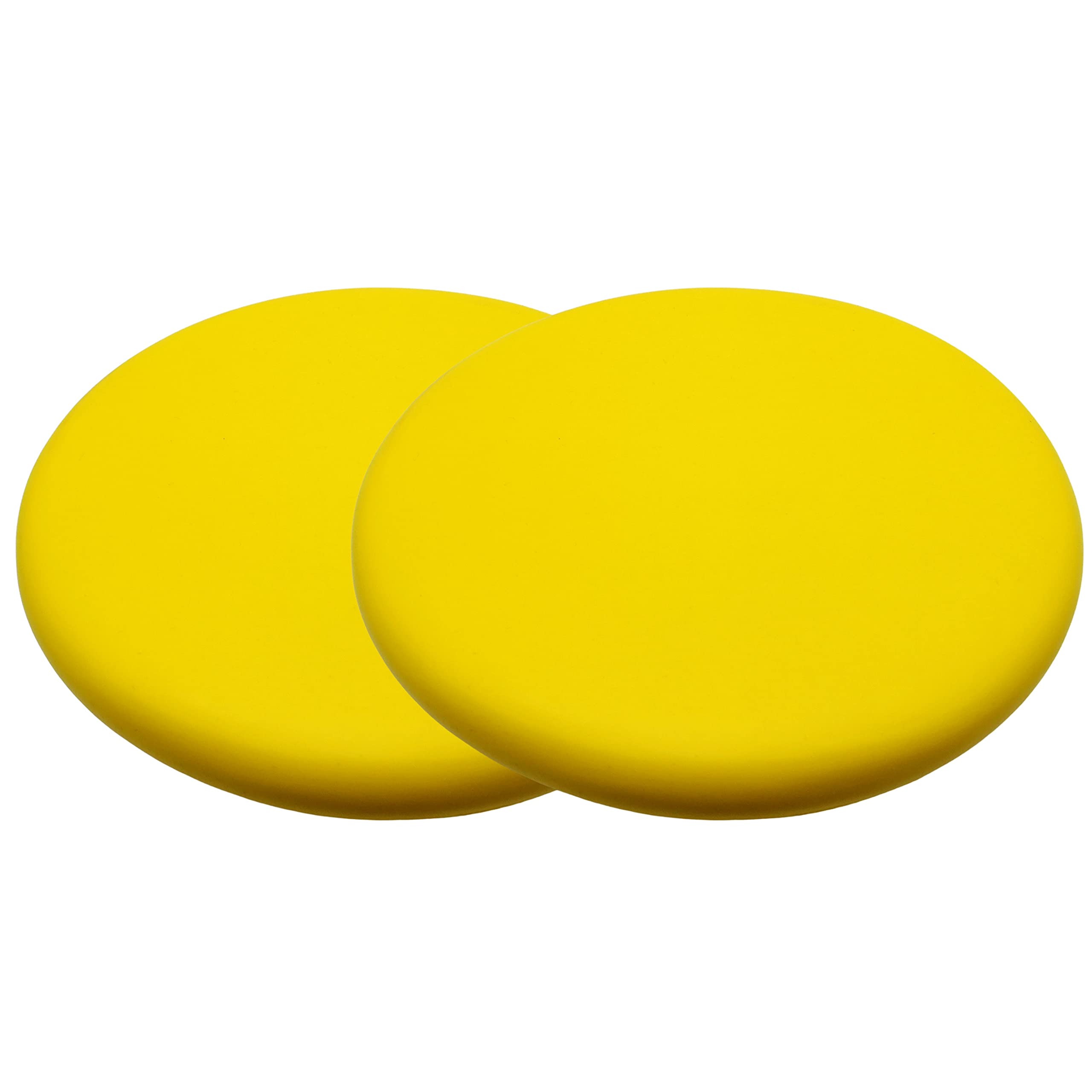 

APOSITV Flying Soft Rubber Simple Safe for Outdoor Use Yellow Discs, Discs, Colors, Lightweight, Soft, (2 Discs)