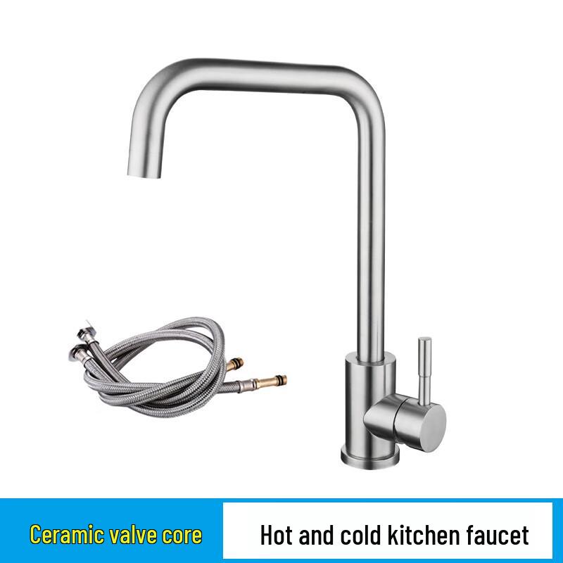 HANDIEER 304 Stainless Steel L-Shape Kitchen Faucet