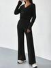 High-End Women's V-Neck Knit Cardigan & Wide-Leg Pants Two-Piece Set for Autumn/Winter
