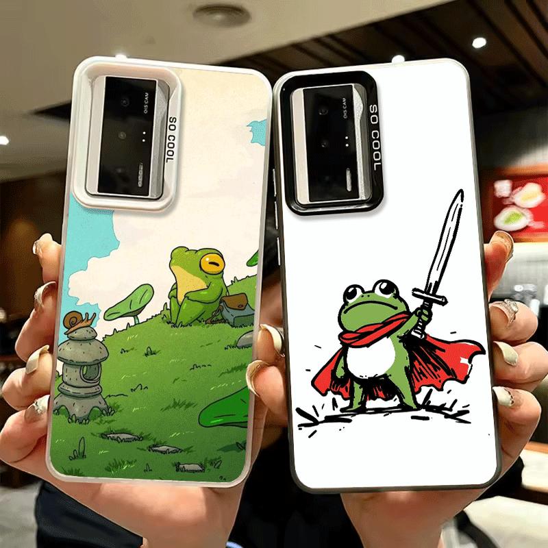 Cute Cartoon Frog Shockproof Phone Case for Xiaomi Poco X7 X6 X5 X3 Pro F7 Ultra M8 Redmi 15C 15 14C 13C 12C 10C 13 12 10